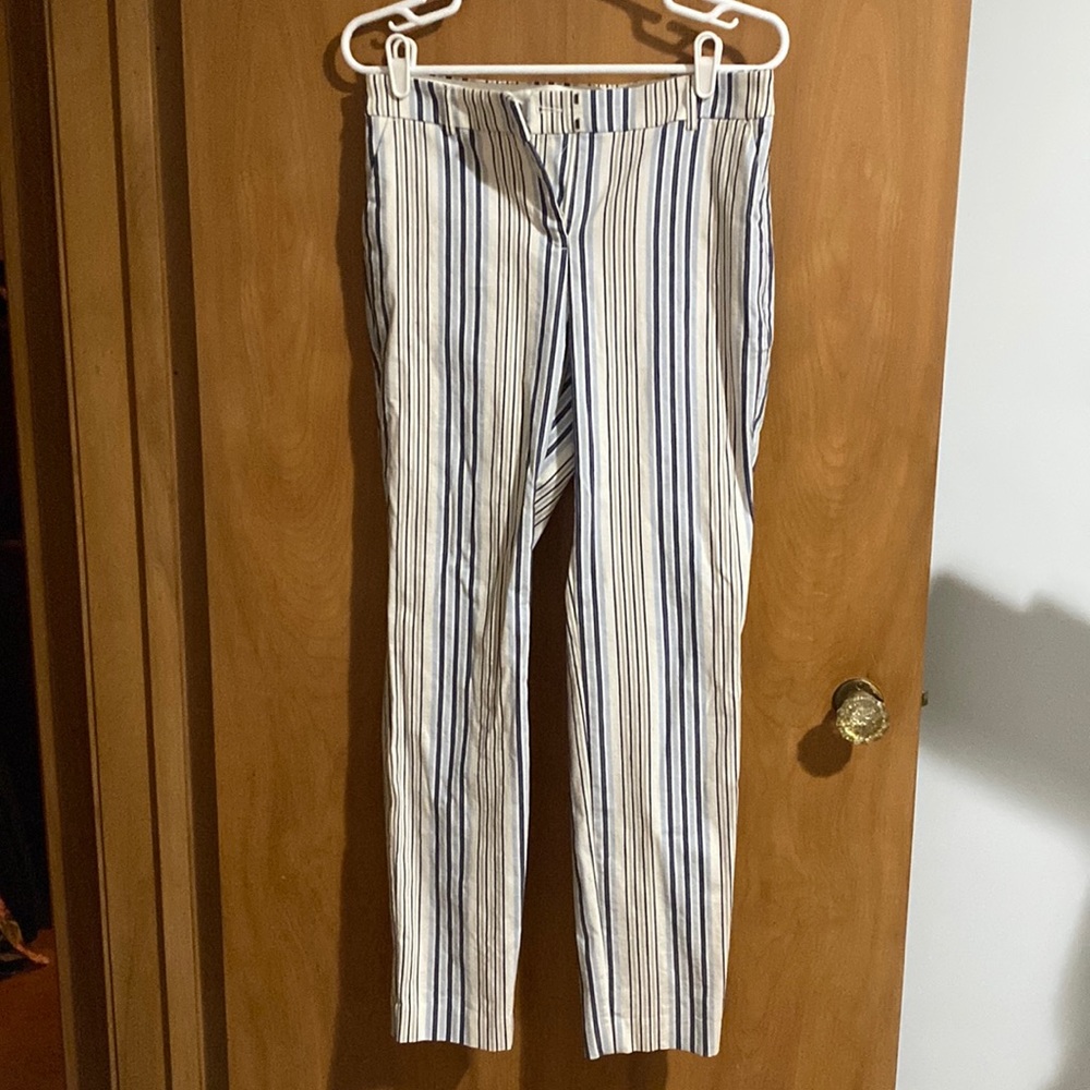 Womens Striped Express Columnist Ankle Mid Rise size 8L